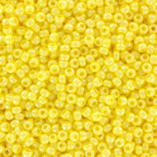 Miyuki rocailles Perlen 11/0 - Opaque dark yellow luster 11-422D